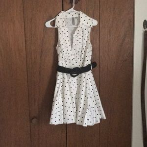 Black and white cocktail dress